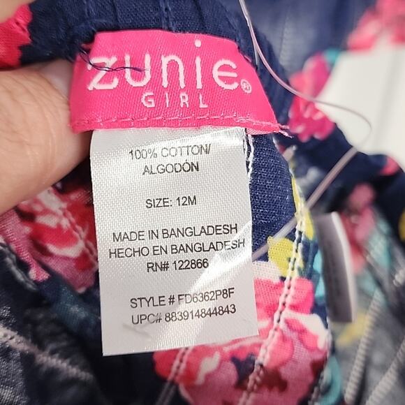 Zunie Blue Floral Dress. NWT, 12 Months - Picture 6 of 6